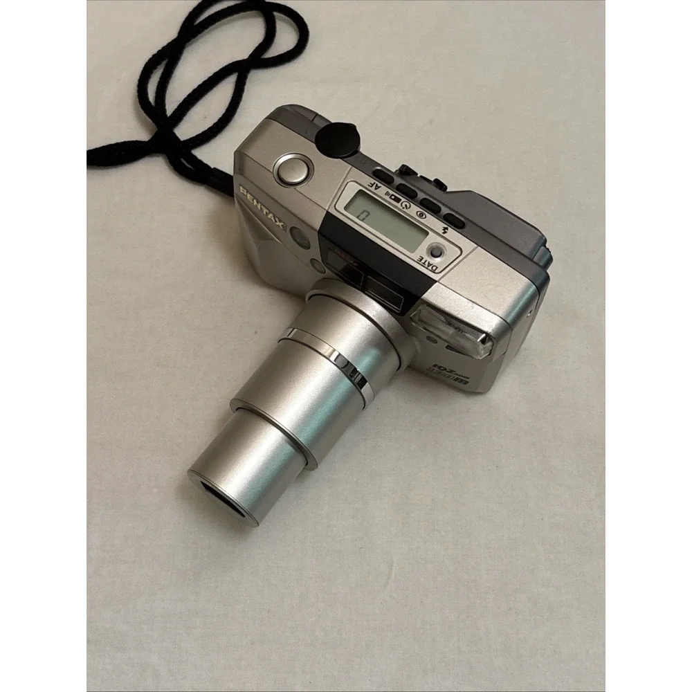 Pentax IQZoom 130M 35mm Film AF Point & Shoot Camera 38-130mm Silver